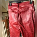 Maroon Faux Leather Pants Red Size M Photo 2
