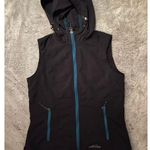 Eddie Bauer  Women’s Black Hooded Nylon Full Zip Utility Hiking Vest Photo 0