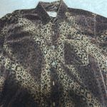 True Grit Vintage Crushed Cotton-Velvet Cheetah Print. Lined Jacket-Shirt Photo 6