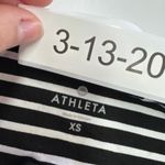 Athleta  Leggings Womens X Small Black White Stripe‎ Chatarunga Capri Crop Photo 4