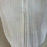 Ralph Lauren LRL Lauren White Short Sleeve Zip-Up Sweater large cotton Photo 2