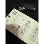 ZARA NEW Womens Black Pleated Straight Wide Leg High Rise Trousers Dress Pants S Photo 3