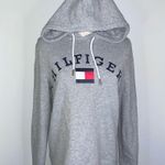 Tommy Hilfiger Women’s Gray Graphic Logo Hoodie Sweatshirt Small Photo 3