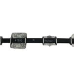 Brighton Concho Belt Black Leather Silver Medallion 1993 Vintage Photo 3