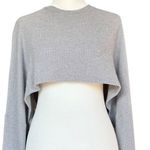 Joah Brown  Slouchy Long Sleeve Crop Top Sweater Pullover One Size Photo 2