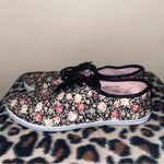 dark coquette vintage style whimsical fairycore floral canvas sneakers Black Size 9 Photo 4