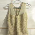 Robert Rodriguez  mixed media puffy cream colored silk cami neutral size Photo 0