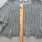 Free People  Soft Blue Crew Neck Sweater Photo 4