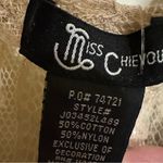 Miss Chievous Tan Lace Sheer Mesh Open Front Kimono Coverups Jacket Medium Photo 5