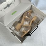 ALDO ‎ Unalenna Clear Strap Block Heel Sandal Mule Women Size 6.5 Beige Nude Photo 6