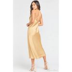 Show Me Your Mumu SMYM Verona satin midi dress in true gold NEW SMALL Photo 6