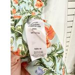 Agua Bendita Agua by Camelia Ruched Puff-Sleeve Midi-Dress Blue Green Women's M Photo 7