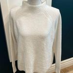 Halogen white funnel neck long sleeve sweater. Photo 0