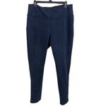 Marc Anthony Anthony Marc Navy Faux Suede Pull On Pants Size Large Office Stretch Casual Photo 1