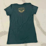Harley Davidson Motorcycles Gold Graphic T Shirt Valencia Espana Women’s Large Green Photo 3