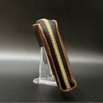 PLG Portland Leather Goods Almost Perfect Brown Leather Accordion Zip Wallet Photo 2