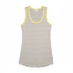 Sol Angeles  Monterey Stripe Dress Gray White Citron Yellow Small Photo 8
