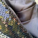 Mori Lee Y2K beaded sequin halter prom dress maxi gown teal black 5/6 Photo 10