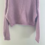 Anthropologie Moth Abella Oversized Chunky Turtleneck Crop Sweater Lavender S Photo 6