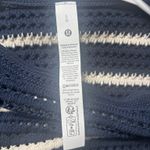 Lululemon Cotton Crochet Pullover Club Blue / Light Ivory Size Large Photo 4
