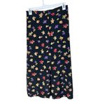 Sophisticates By Jonathan Martin Black Floral Print Silk Vintage Maxi Skirt S Photo 3