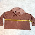 Lucky Brand Women’s XXL Blush Copper Corduroy Hoodie Jacket Shacket Hood Pockets Photo 3