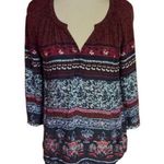 Beach Lunch Lounge Striped Ethnic Blouse Photo 0