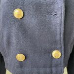 7 For All Mankind NWT 7FAM Navy Blue Cropped Pea Coat Military XS. FLAWED Photo 3