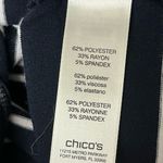 Chico's Chico’s Women’s Layered Double-Stripe Top Black White Nautical Preppy Coastal M Photo 7