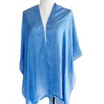 Loft NWOT  Polka Dot Kimono Cardigan Blue White Photo 0