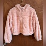 BDG  Pink Hooded Cropped Teddy Jacket size M Photo 1