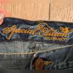 Old Navy  Jean Skirt 8 Denim Blue Faded Ripped Maxi Studded Vintage 2010s Photo 2