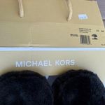 Michael Kors Black Alexis Closed Toe Sherpa Slides Photo 5