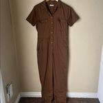 Outerknown  brown button playsuit Photo 4