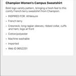 Champion NWT  Sweatshirt Plus Size Campus Pink Soft Wash Pullover Logo Women's 1X Photo 2