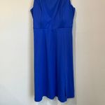 LuLaRoe  Blue Cross Back Fit & Flare Midi Dress Sleeveless Stretchy Sz S Photo 4
