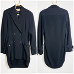 Dries Van Noten 100% wool tailored black blazer with longer contrast back panel Photo 5