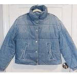 American Eagle  Light Blue Puffer Jacket Photo 2