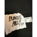 Princess Polly Black Long Sleeve Ribbed Knit Tie Cutout Bodysuit Top Size 2 Photo 2
