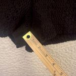 Free People  Beach Black Medium Open Knit Crochet Semi-Sheer Romper Playsuit Photo 8