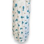 Vintage 90s White Cotton Maxi Shirt Dress Fish Seashell Shell Print Sleeveless Size M Photo 3