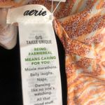 Aerie  Women's Open Front Kimono Cardigan Size O/S‎ Polyester Orange & White Photo 1