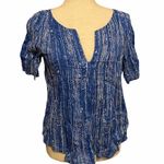 Anthropologie Maeve blue white blouse size US 0 OB482365 Photo 1