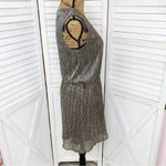 Rock & Republic Metallic Crinkle Shift Party Dress Silver Small Photo 2