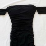 B. Smart Black off the shoulder rouche dress Photo 1