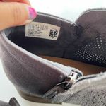 Toms  Boots Womens‎ 8.5 Deia Ankle Bootie Grey Suede Perforated Comfort 10011183 Photo 3
