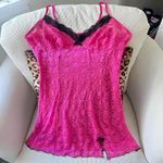 Victoria's Secret george y2k vintage hot pink + black lace slip dress pink + black Photo 3