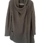 Bobeau Gray Boucle Waterfall Front Popcorn Sweater Cardigan Women Sz M Photo 0