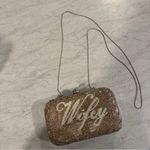 St Xavier “Wifey” beaded bridal clutch in champagne Tan Photo 4