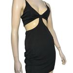 Alice + Olivia  Women’s Size 6 Black Havana Cut Out Spaghetti Strap Mini Dress Photo 0